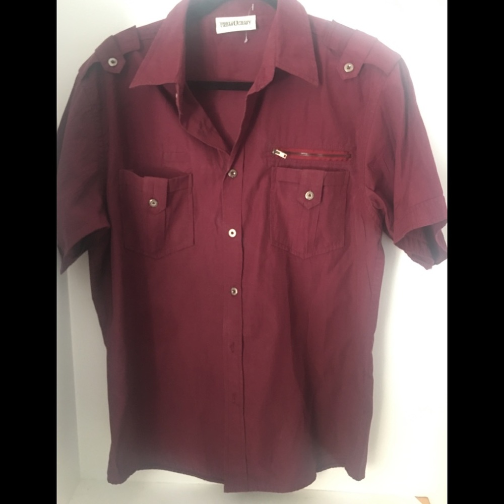 Burgundy Sporty Shirt